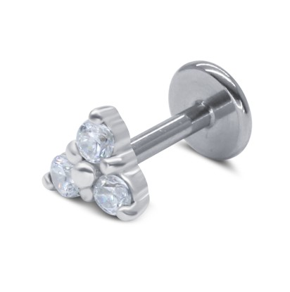 Three Crystal Tragus Piercing TRP-2461